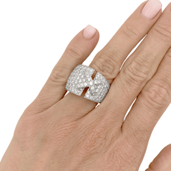 Ring Chaumet, "XL Links", white gold, diamonds.