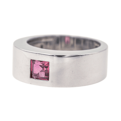 Bague Bandeau CHOPARD en or blanc et tourmaline - Castafiore