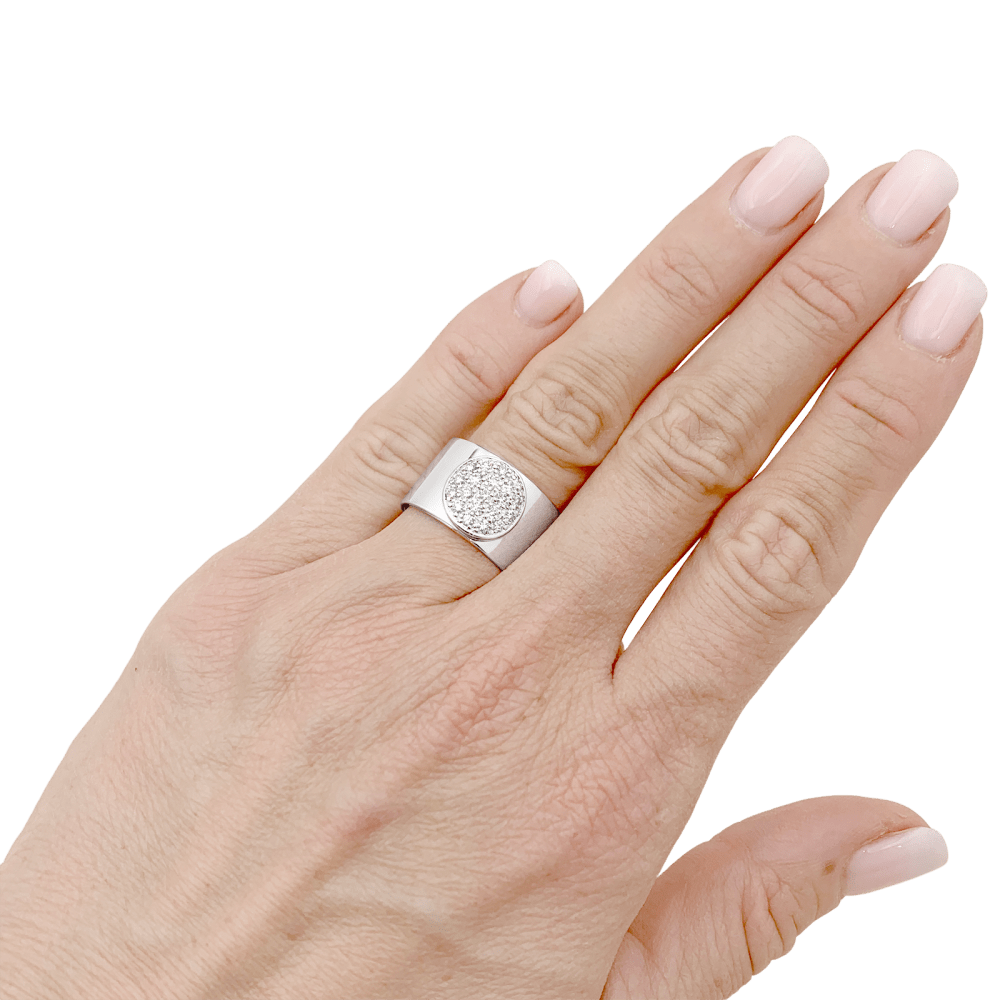 Ring Dinh Van, "Anthea", white gold and diamonds.