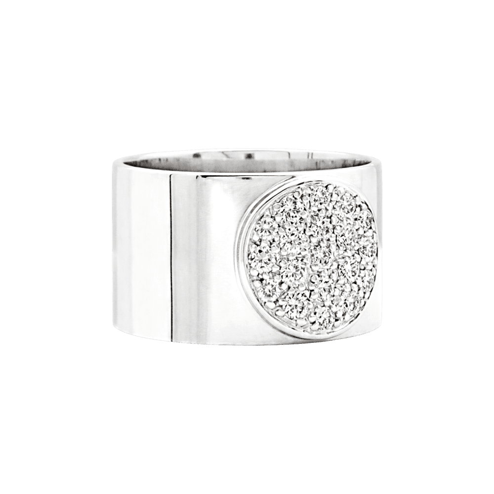 Ring Dinh Van, "Anthea", white gold and diamonds.