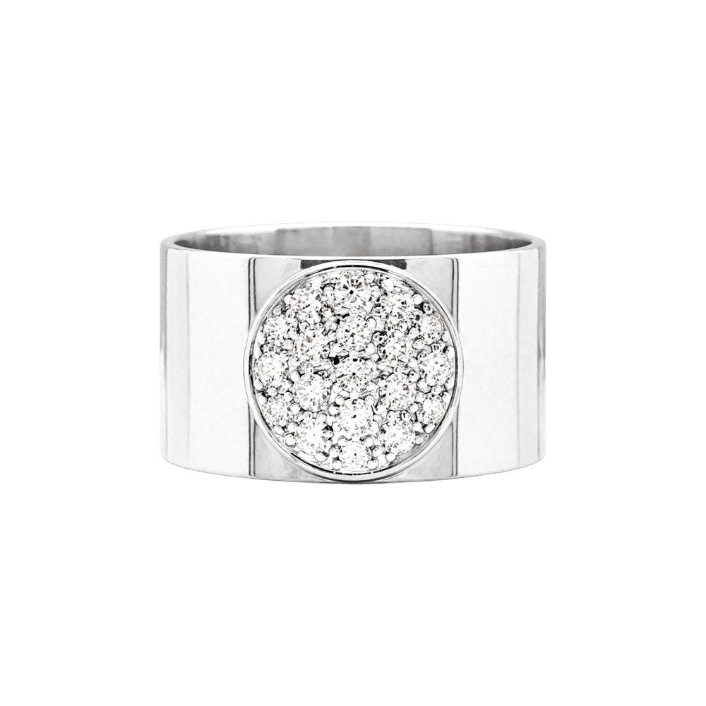 Ring Dinh Van, "Anthea", white gold and diamonds.
