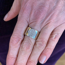 Bague Bandeau DINH VAN "Anthéa" or blanc et diamants - Castafiore