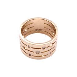 Ring Dinh Van, "Pulse", rose gold and diamonds.