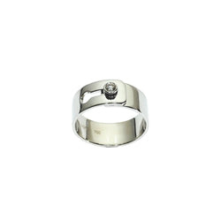Bague Bandeau DINH VAN "Serrure" en or blanc et diamant - Castafiore