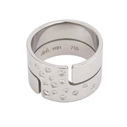 Bague Bandeau DINH VAN "Seventies" en or blanc et diamants - Castafiore