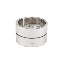 Bague Bandeau DINH VAN "Seventies" en or blanc et diamants - Castafiore