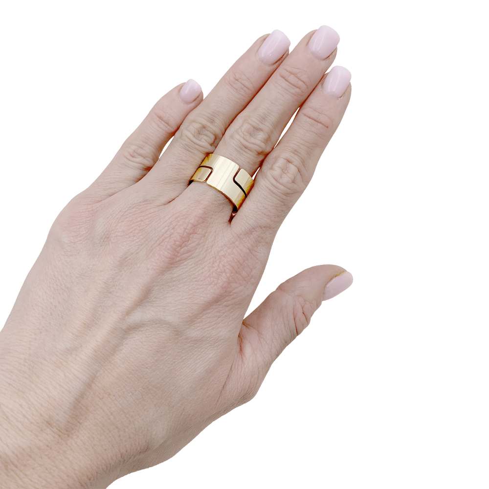 Bague Bandeau DINH VAN "Seventies" en or jaune - Castafiore