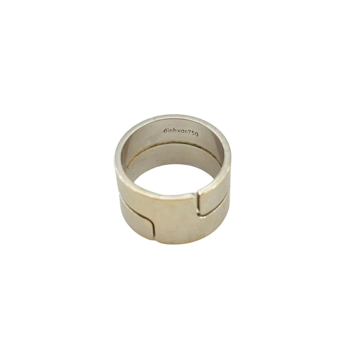 Bague Bandeau DINH VAN "Seventies" GM en or blanc - Castafiore