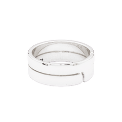 Bague Bandeau DINH VAN "Seventies" MM en or blanc - Castafiore