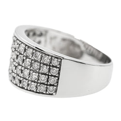 Bague bandeau en or blanc et diamant - Castafiore