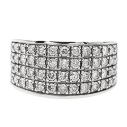 Bague bandeau en or blanc et diamant - Castafiore