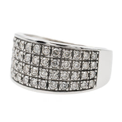 Bague bandeau en or blanc et diamant - Castafiore