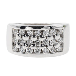Bague bandeau en or blanc et diamant - Castafiore