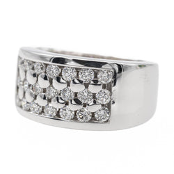 Bague bandeau en or blanc et diamant - Castafiore