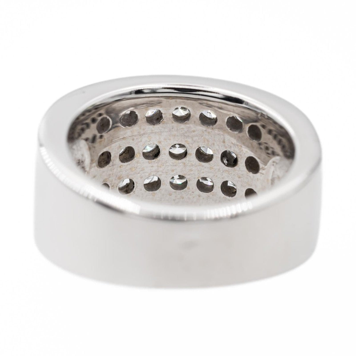 Bague bandeau en or blanc et diamant - Castafiore