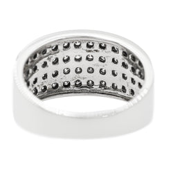 Bague bandeau en or blanc et diamant - Castafiore