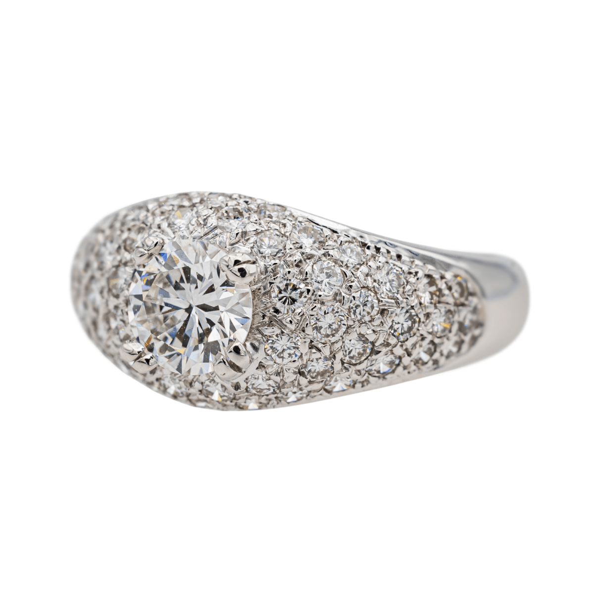 Bague Bandeau en or blanc et diamants - Castafiore