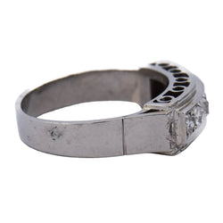 Bague Bandeau en or blanc et diamants - Castafiore