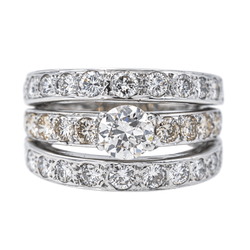 Bague Bandeau en or blanc et diamants - Castafiore