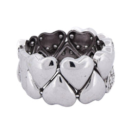 Bague Bandeau en or blanc et diamants - Castafiore