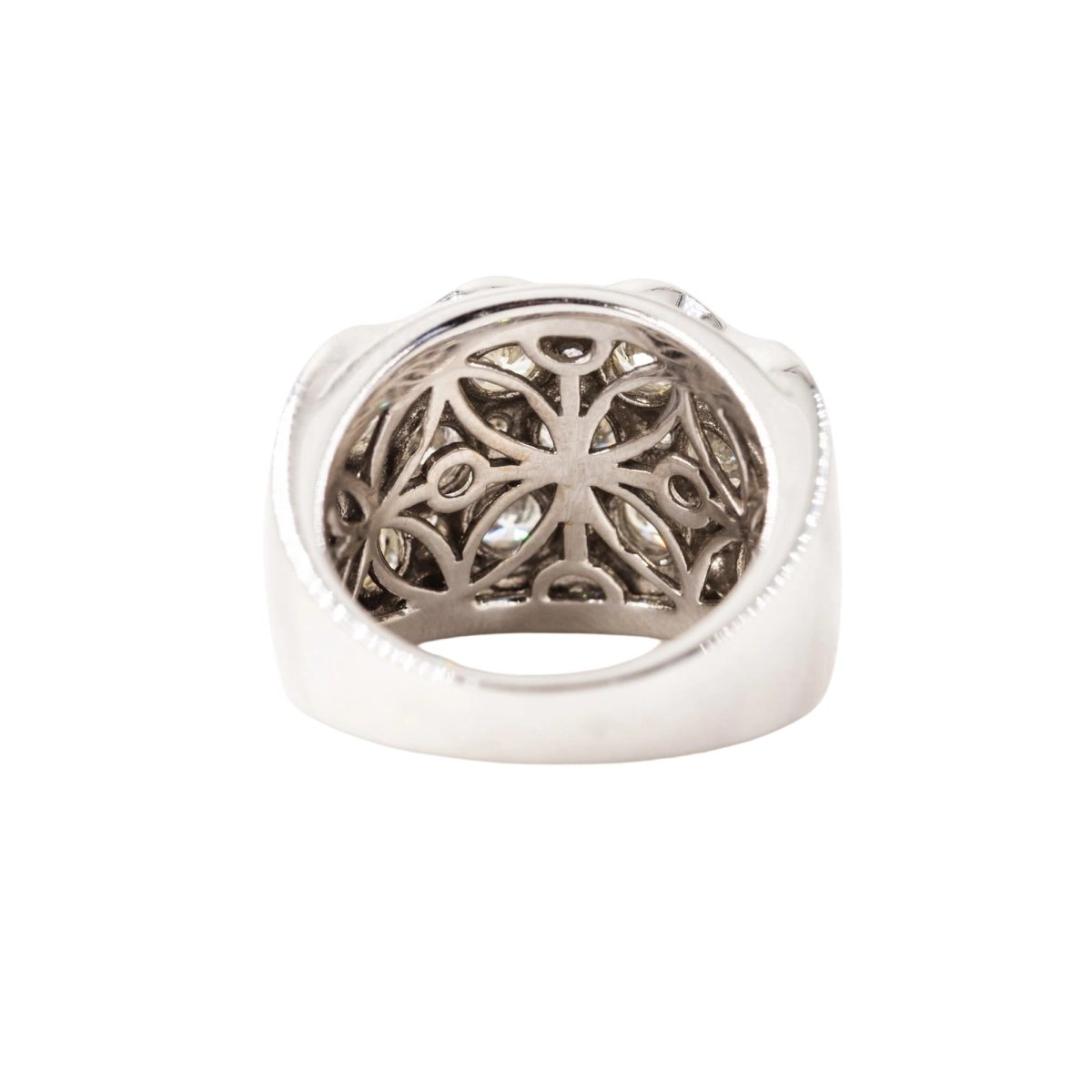 Bague Bandeau en or blanc et diamants