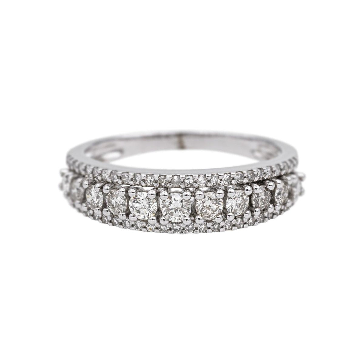 Ring  White gold headband  diamond 