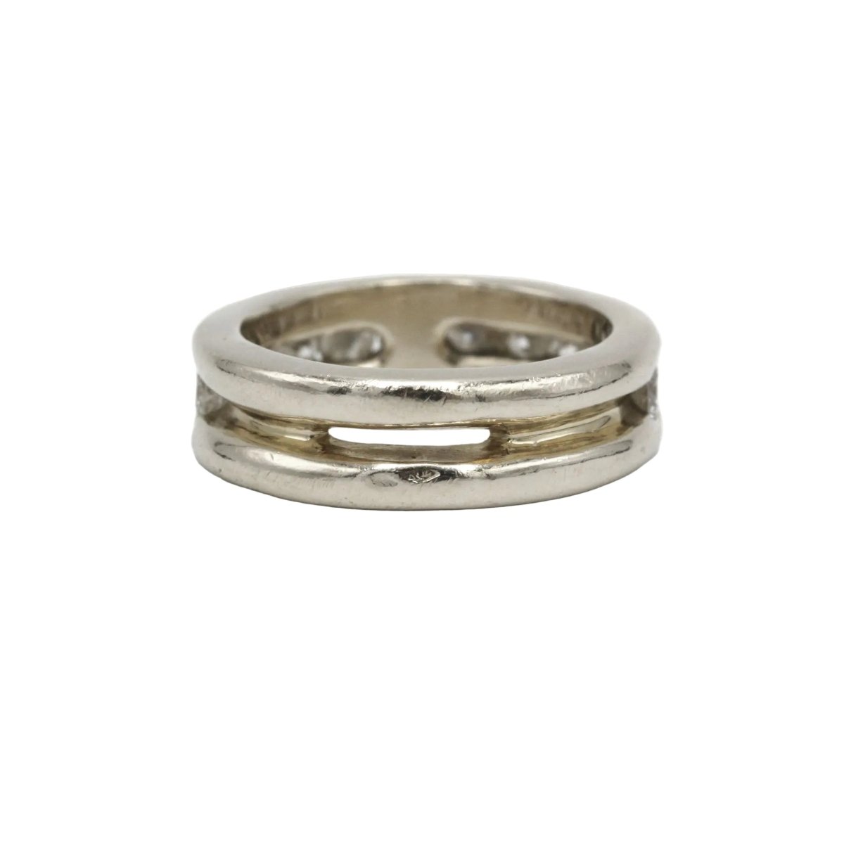 Bague Bandeau en or blanc et diamants - Castafiore