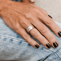 Bague Bandeau en or blanc et diamants