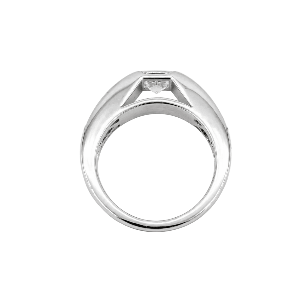 Bague Bandeau en or blanc et diamants - Castafiore