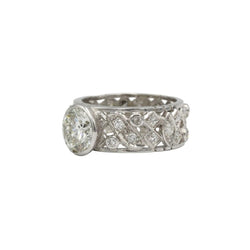 Bague Bandeau en or blanc et diamants - Castafiore