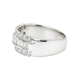 Bague Bandeau en or blanc et diamants - Castafiore
