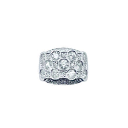 Bague Bandeau en or blanc et diamants - Castafiore