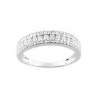 Bague Bandeau en or blanc et diamants - Castafiore