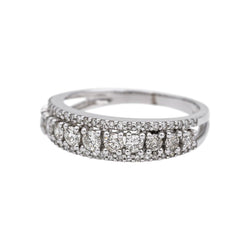 Ring  White gold headband  diamond 