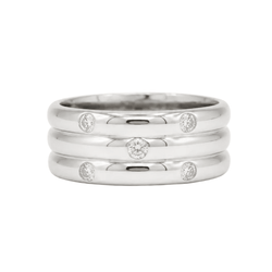 Bague Bandeau en or blanc et diamants - Castafiore