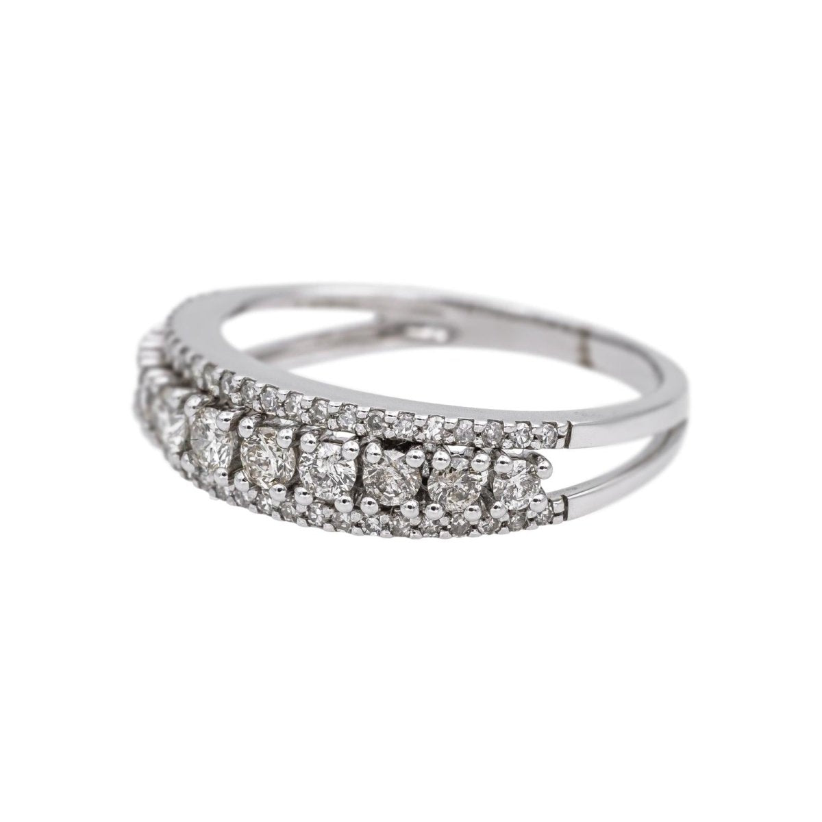 Ring  White gold headband  diamond 