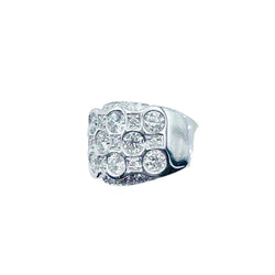 Bague Bandeau en or blanc et diamants - Castafiore