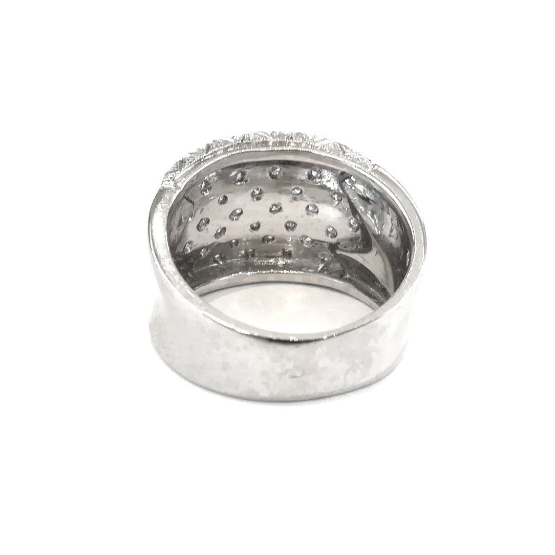 Bague Bandeau en or blanc et diamants - Castafiore