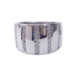 Bague Bandeau en or blanc et diamants - Castafiore