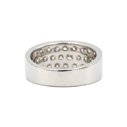 Bague Bandeau en or blanc et diamants - Castafiore