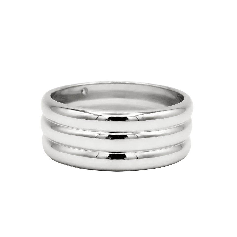 Bague Bandeau en or blanc et diamants - Castafiore