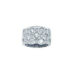 Bague Bandeau en or blanc et diamants - Castafiore