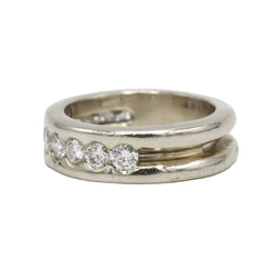Bague Bandeau en or blanc et diamants - Castafiore
