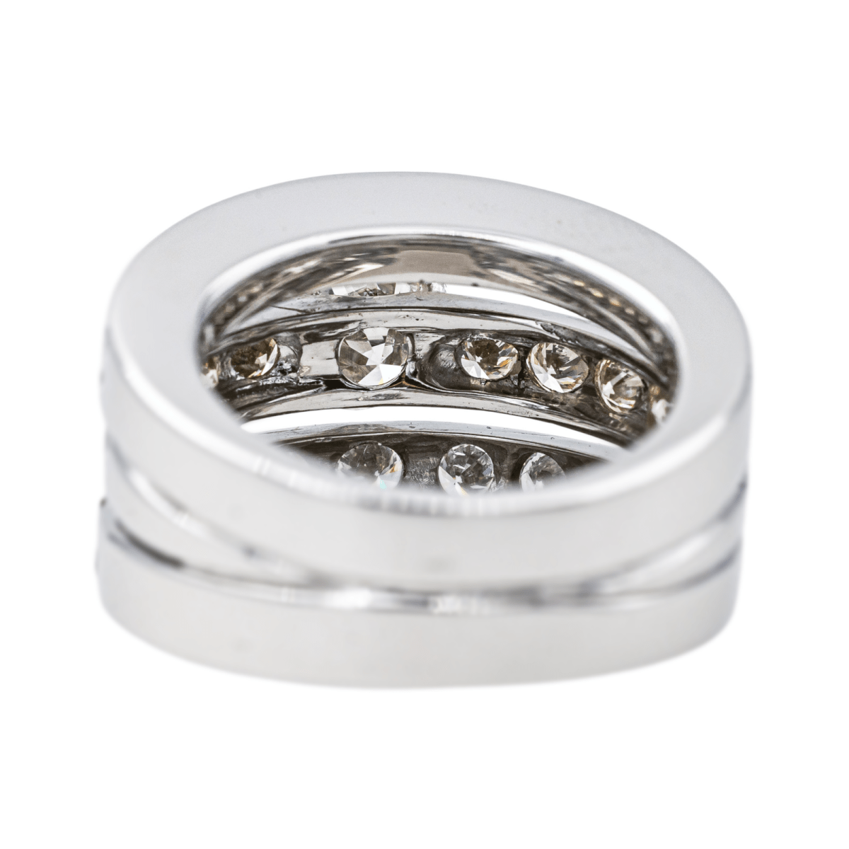 Bague Bandeau en or blanc et diamants - Castafiore