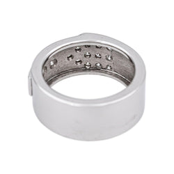 Bague Bandeau en or blanc et diamants - Castafiore