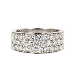 Bague Bandeau en or blanc et diamants - Castafiore