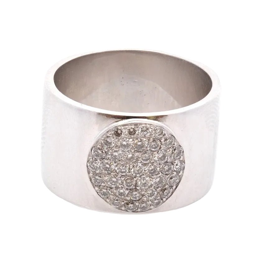 Ring diamonds at white gold 18k