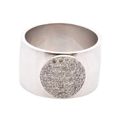 Ring diamonds at white gold 18k