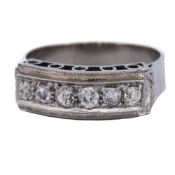 Bague Bandeau en or blanc et diamants - Castafiore