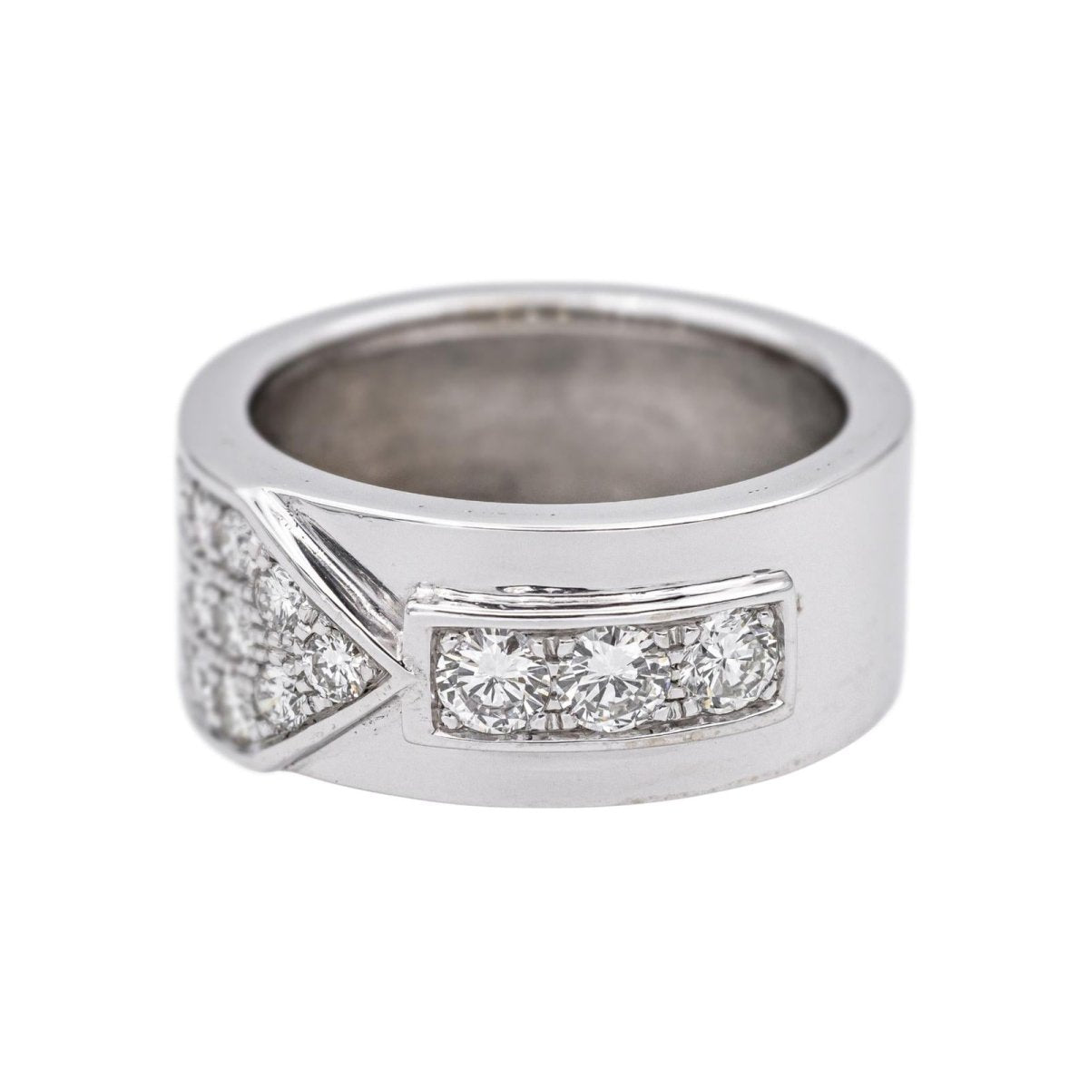 Bague Bandeau en or blanc et diamants - Castafiore